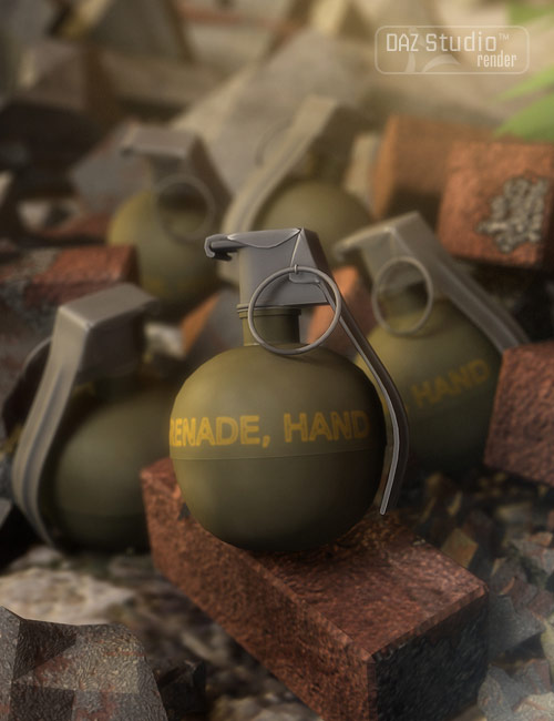 Grenade Bundle by: Valandar, 3D Models by Daz 3D