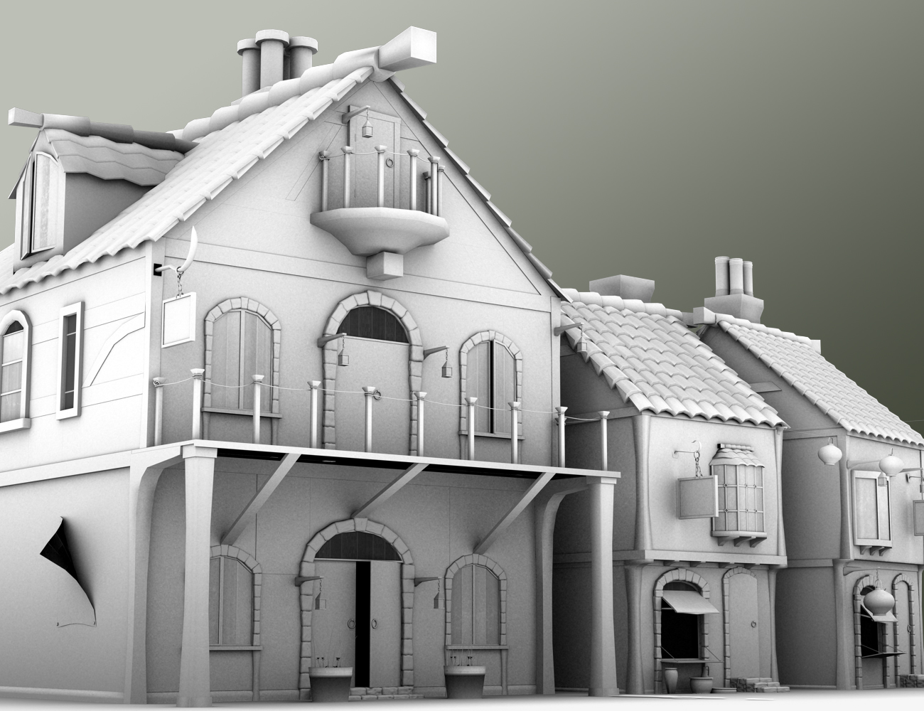 Gatwyck Shops by: Muze, 3D Models by Daz 3D