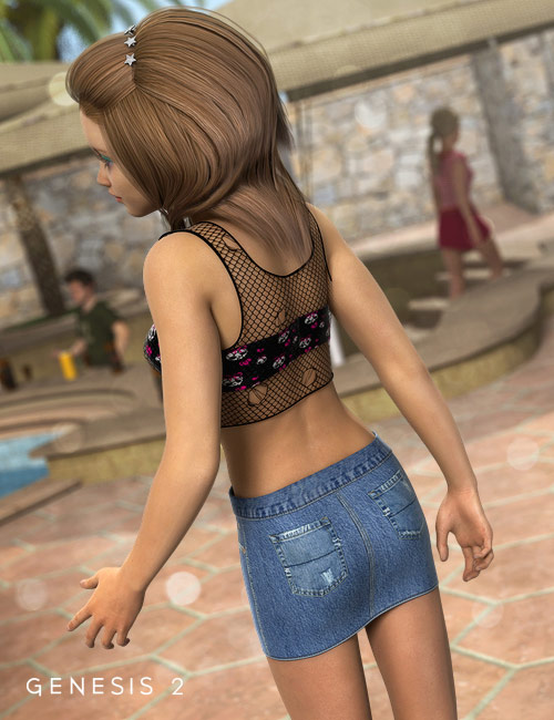 Sneaking Out Clothes for Genesis 2 Female(s) by: Xena, 3D Models by Daz 3D