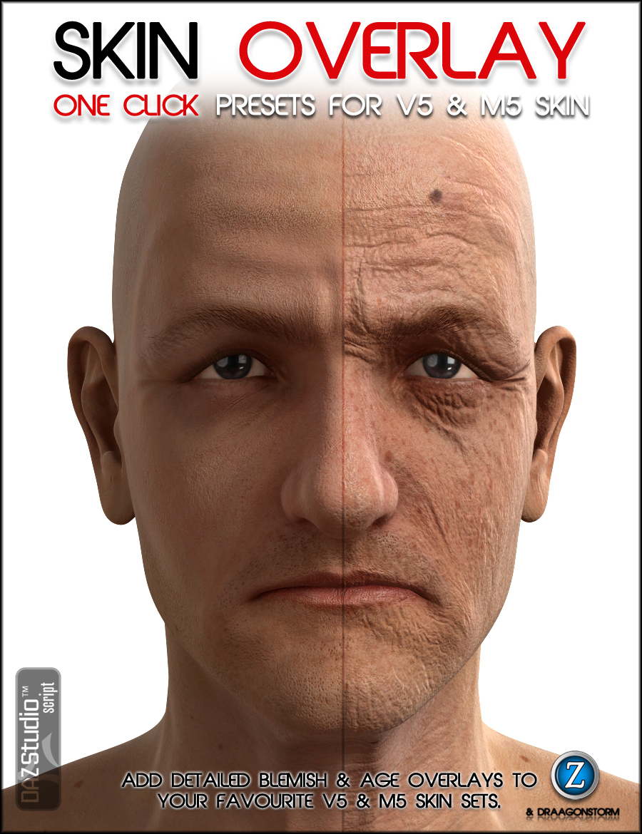 Skin Overlay for V5 and M5 Skin Sets by: DraagonStormZev0, 3D Models by Daz 3D