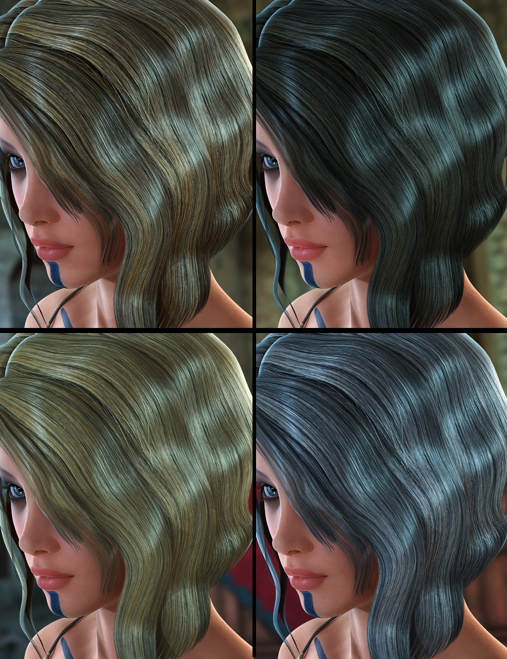 Glider Hair by: 3DCelebrity, 3D Models by Daz 3D