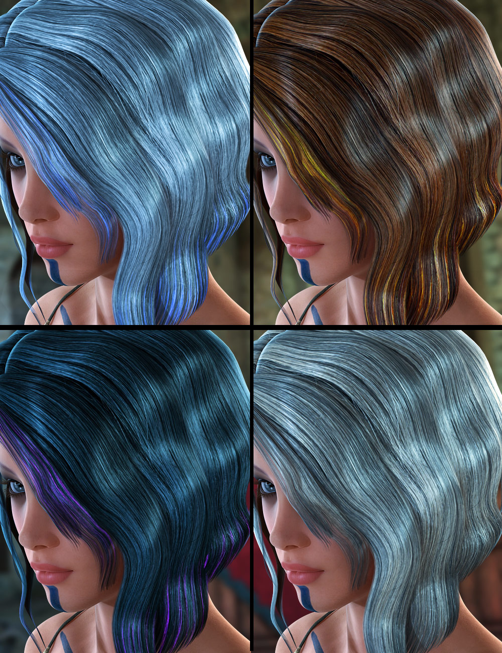 Glider Hair Glider Hair by: 3DCelebrity, 3D Models by Daz 3D