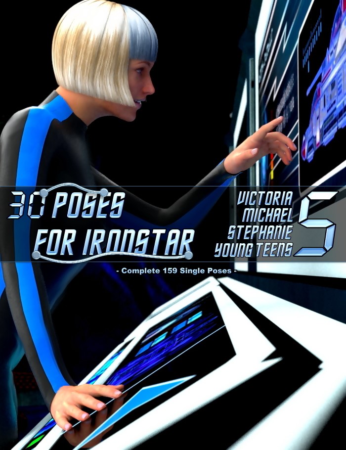 30 Poses for Ironstar by: , 3D Models by Daz 3D