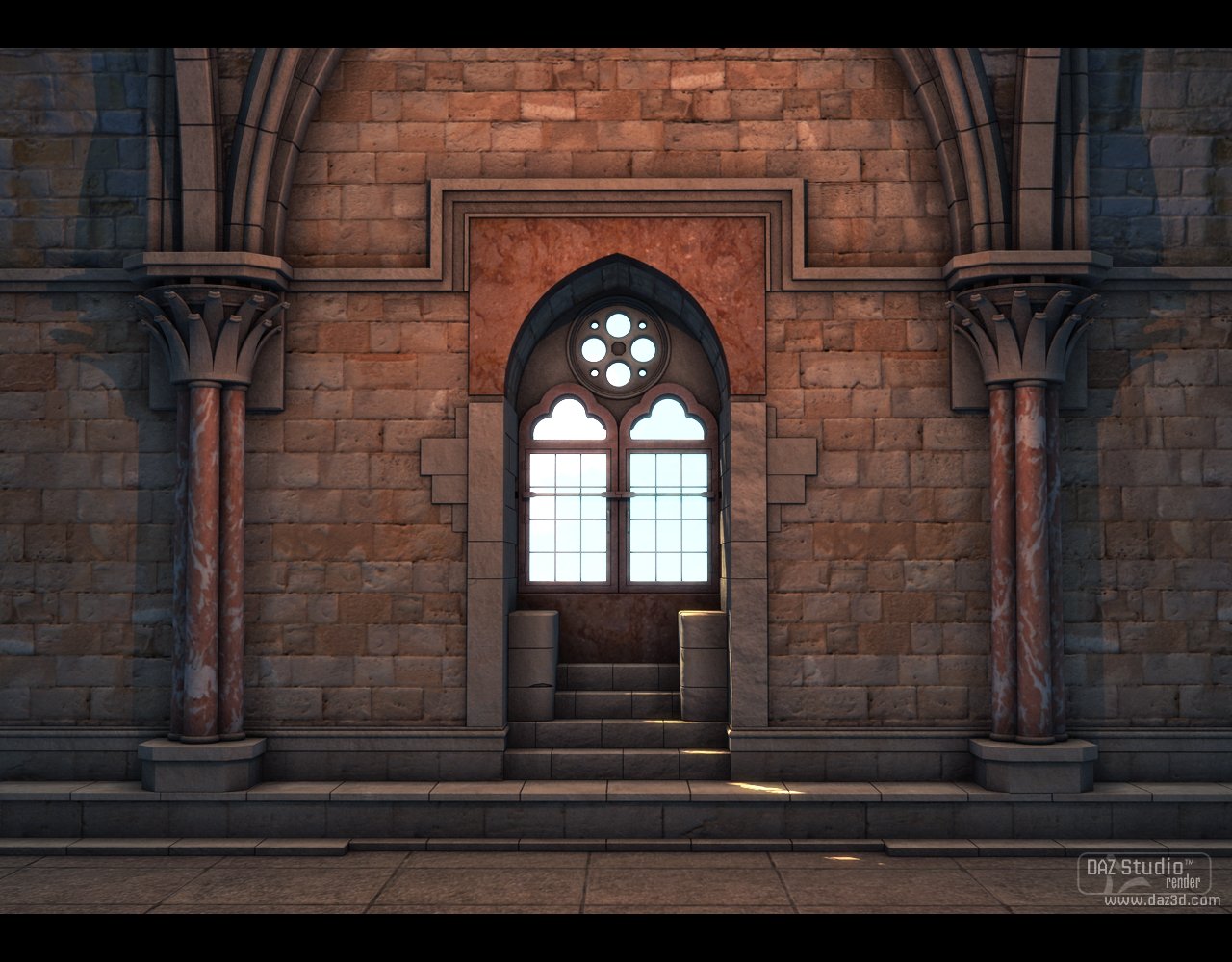 Castle Window by: SoulessEmpathy, 3D Models by Daz 3D