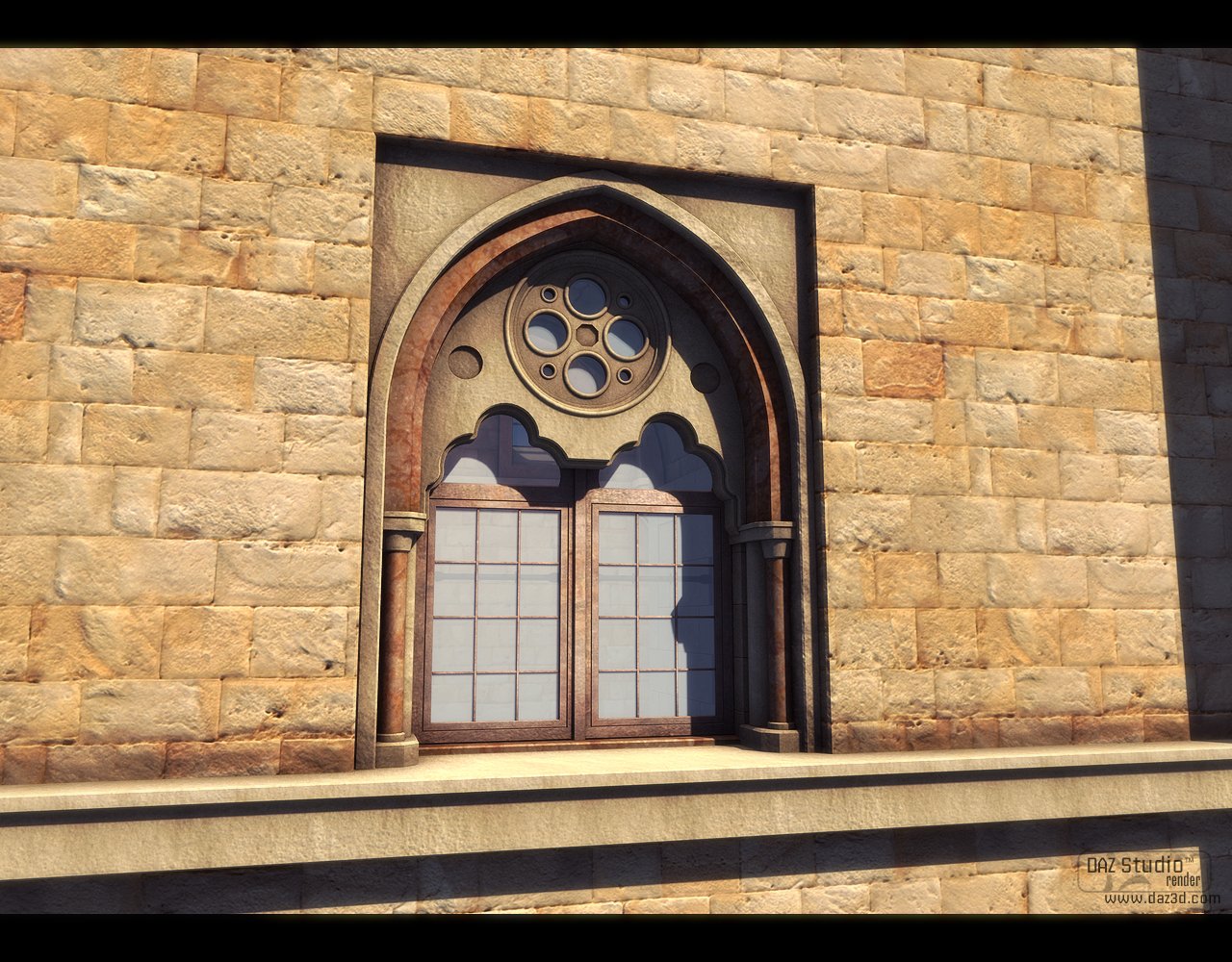 Castle Window by: SoulessEmpathy, 3D Models by Daz 3D