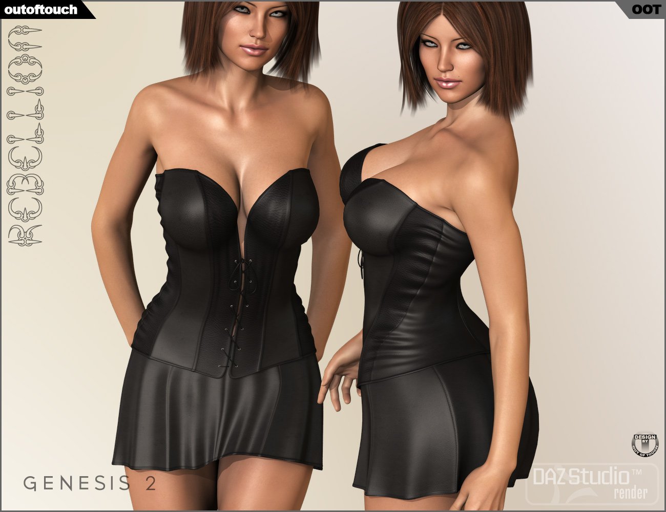 Rebellion Dress for Genesis 2 Female(s) by: outoftouch, 3D Models by Daz 3D