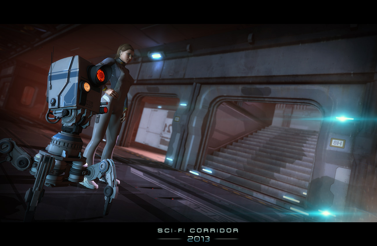Sci-Fi Corridor 2013 by: Stonemason, 3D Models by Daz 3D