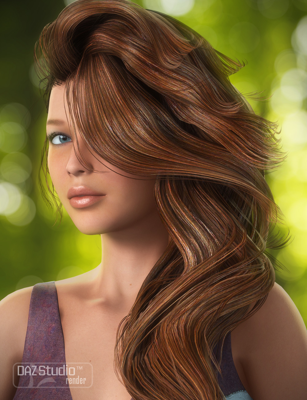 End of Summer Hair by: goldtassel, 3D Models by Daz 3D