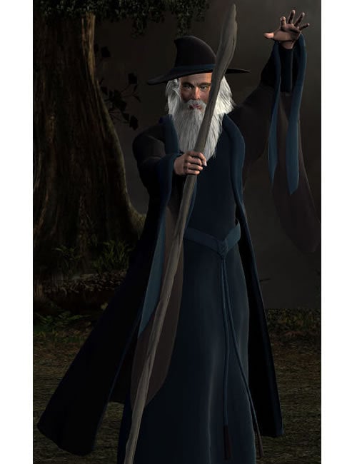 Wizard Robes for M3 by: Lourdes, 3D Models by Daz 3D