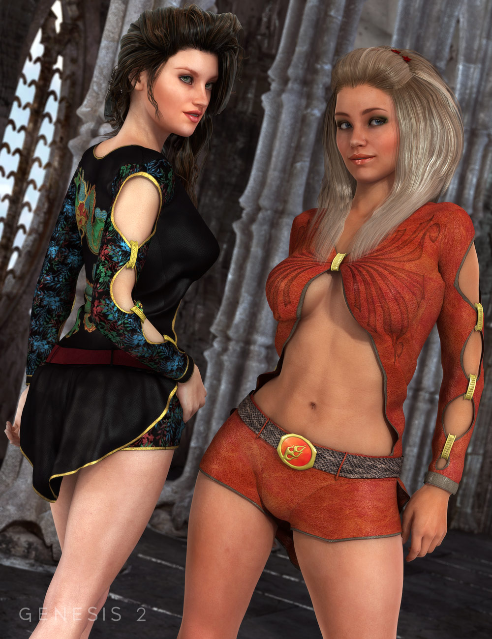 NightHeart Outfit Textures by: esha, 3D Models by Daz 3D