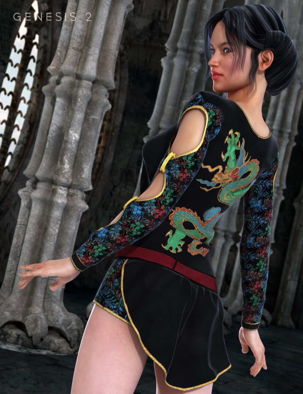 NightHeart Outfit Textures by: esha, 3D Models by Daz 3D