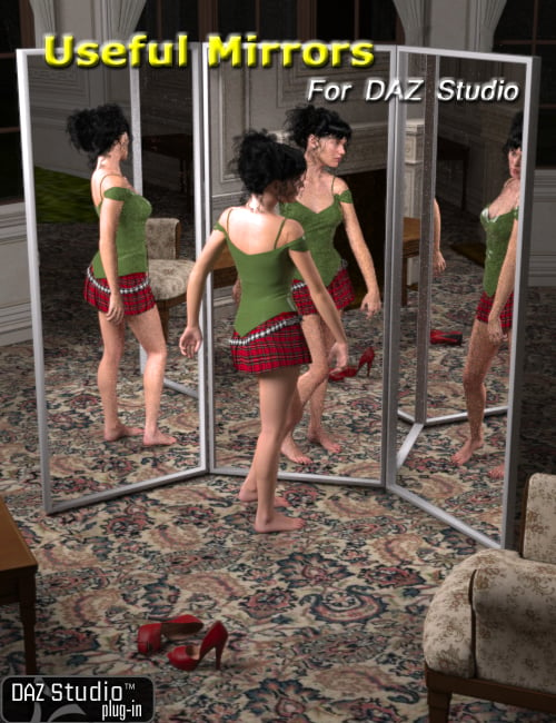 3Delight Useful Mirrors for DAZ Studio by: FirstBastion, 3D Models by Daz 3D