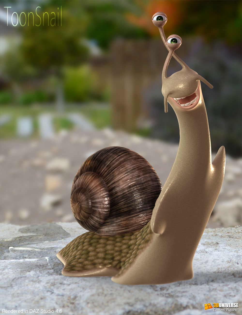 Toon Snail Poser Version by: 3D Universe, 3D Models by Daz 3D