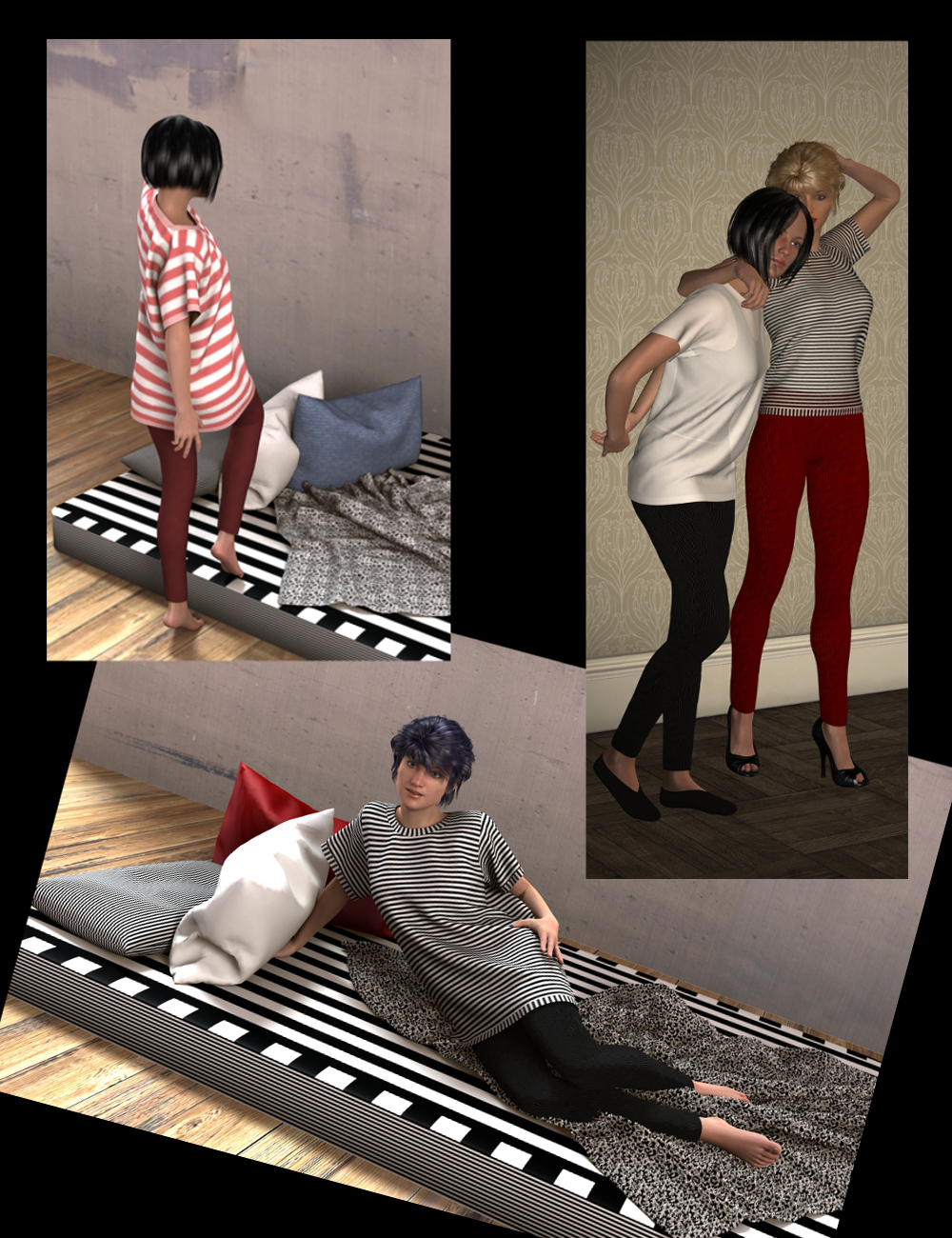 GirlfriendZ for Genesis 2 Female by: Aave Nainen, 3D Models by Daz 3D