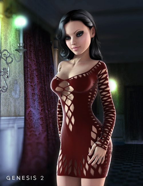 Shredded Dress for Genesis 2 Female(s) by: , 3D Models by Daz 3D