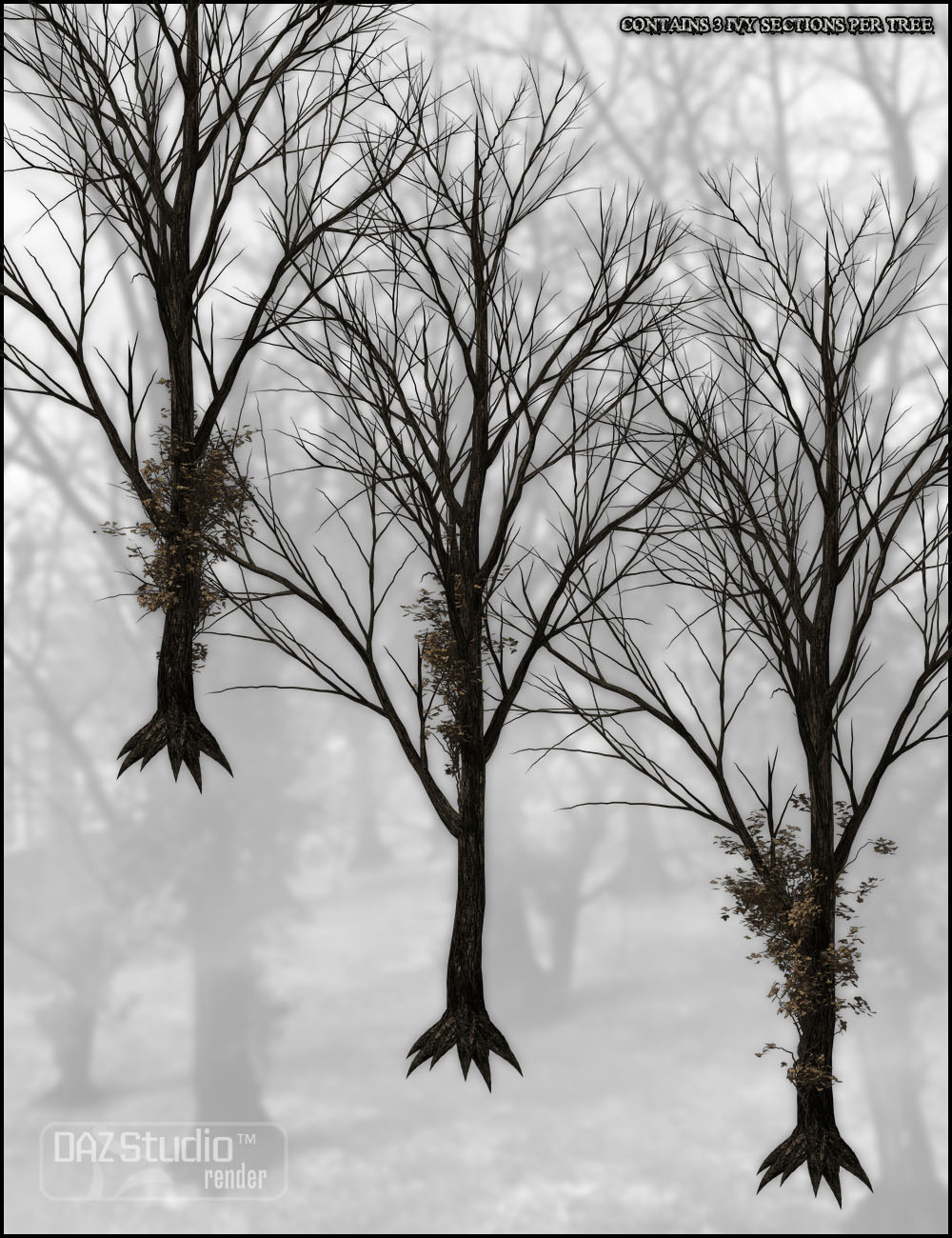 Dark Trees Pack 1 - Ivy by: Jack Tomalin, 3D Models by Daz 3D