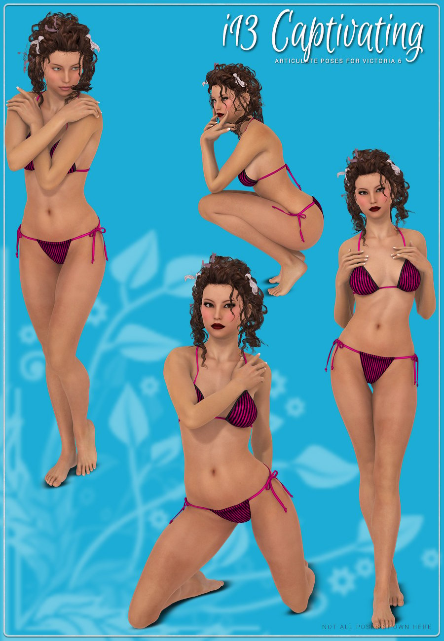 i13 Captivating 40 Poses for V6 by: ironman13, 3D Models by Daz 3D
