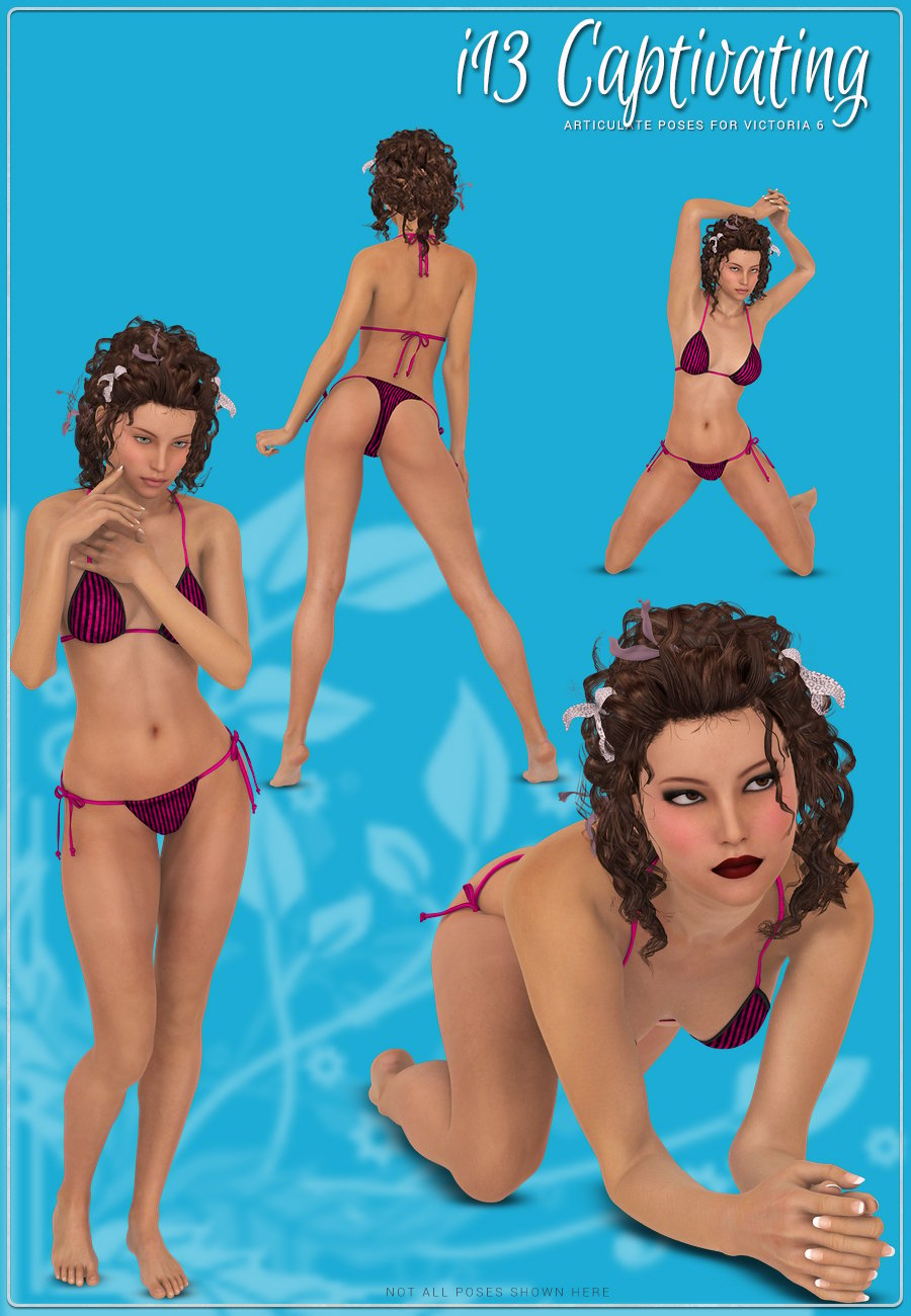 i13 Captivating 40 Poses for V6 by: ironman13, 3D Models by Daz 3D