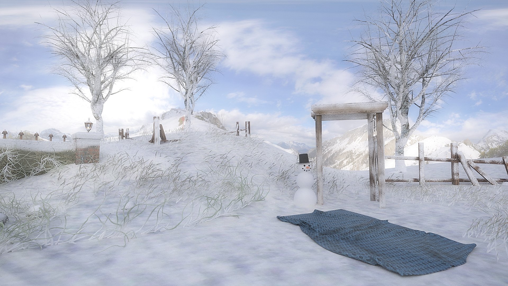 Snow Day for Autumn Picnic by: , 3D Models by Daz 3D