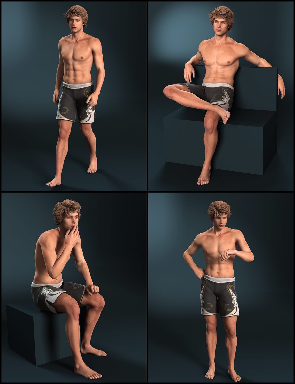 Everyday Male Poses for Michael 6 by: blondie9999, 3D Models by Daz 3D