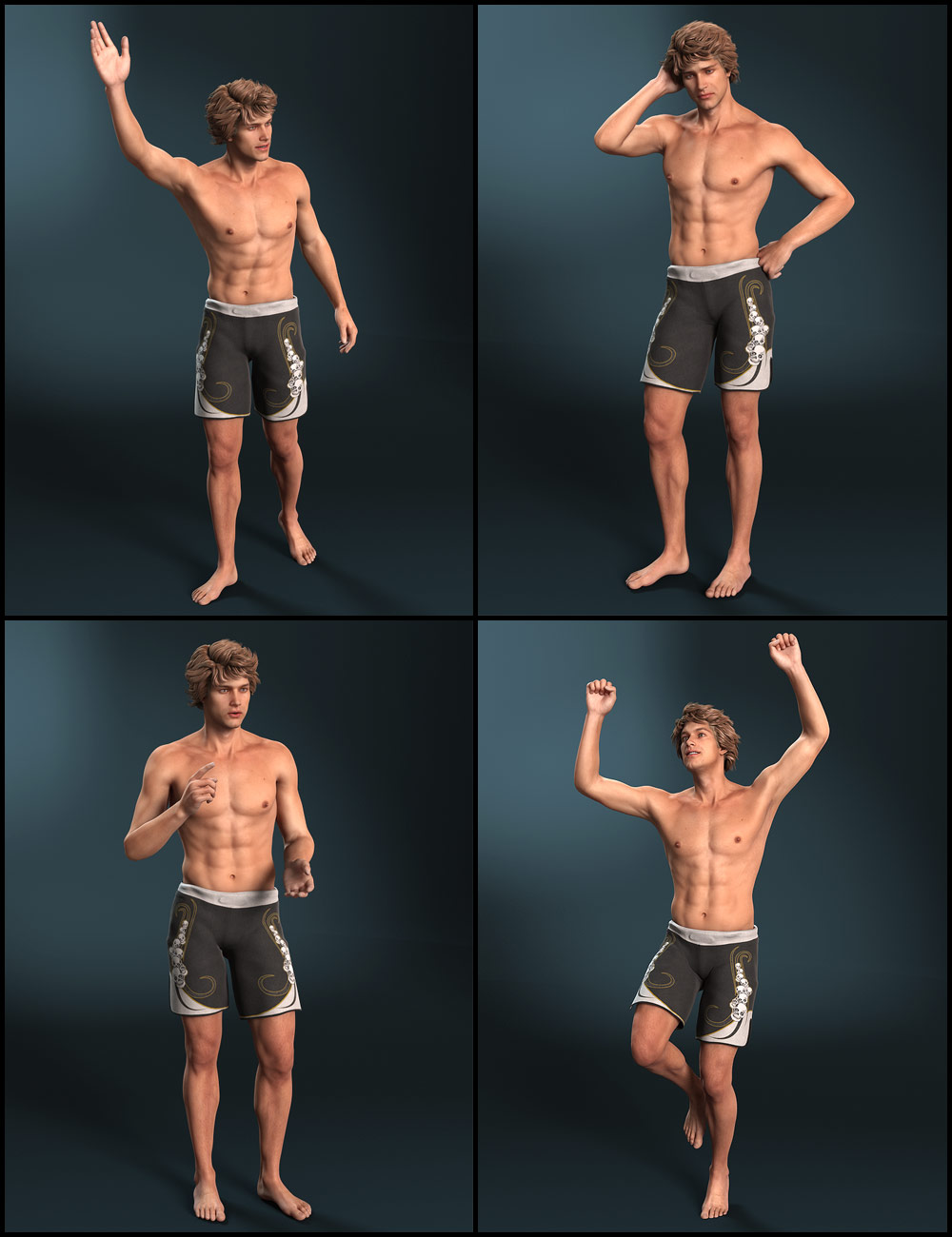 Everyday Male Poses for Michael 6 by: blondie9999, 3D Models by Daz 3D