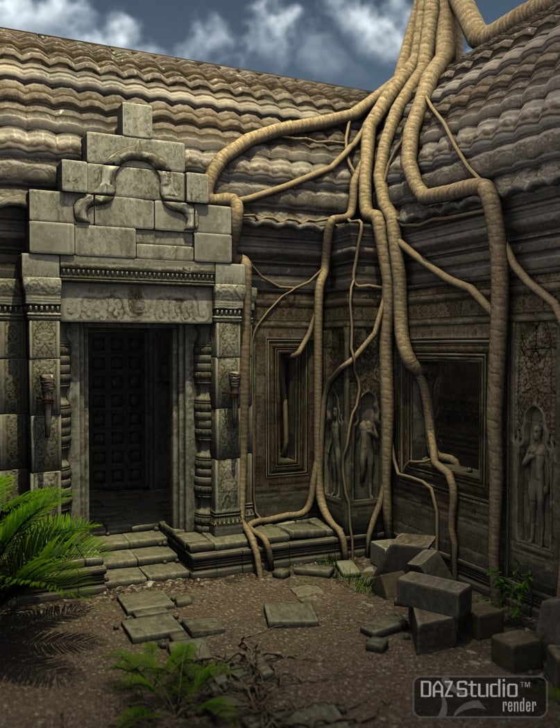 The Ruins of Angkor Wat - Temple by: Merlin Studios, 3D Models by Daz 3D