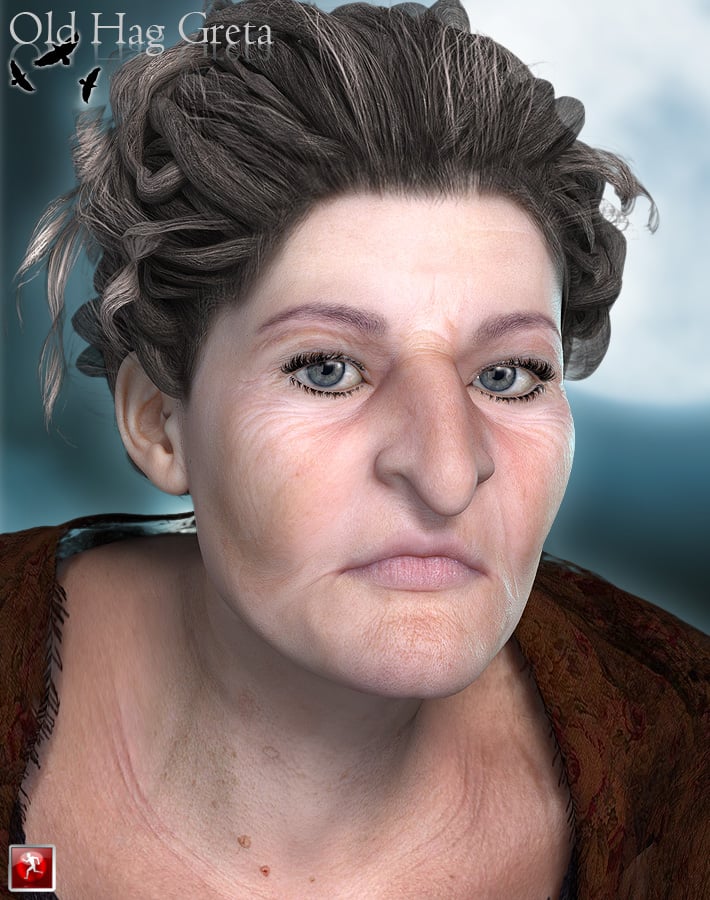 Greta the Old Hag for Genesis 2 Female by: Fred Winkler ArtForbiddenWhispers, 3D Models by Daz 3D