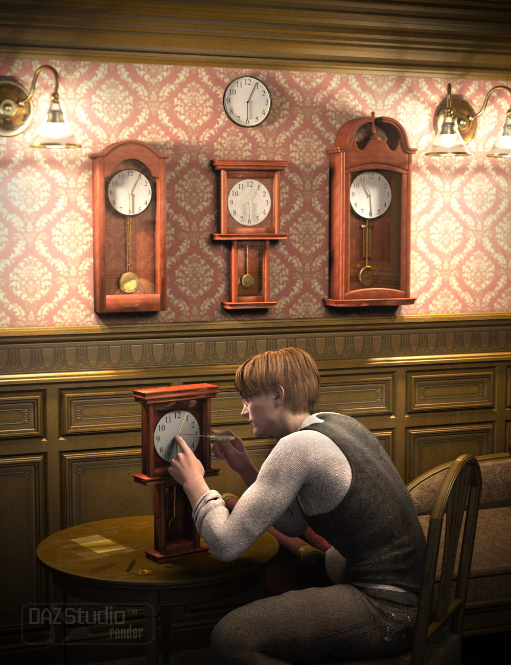 The Clock Collection by: ARTCollab, 3D Models by Daz 3D