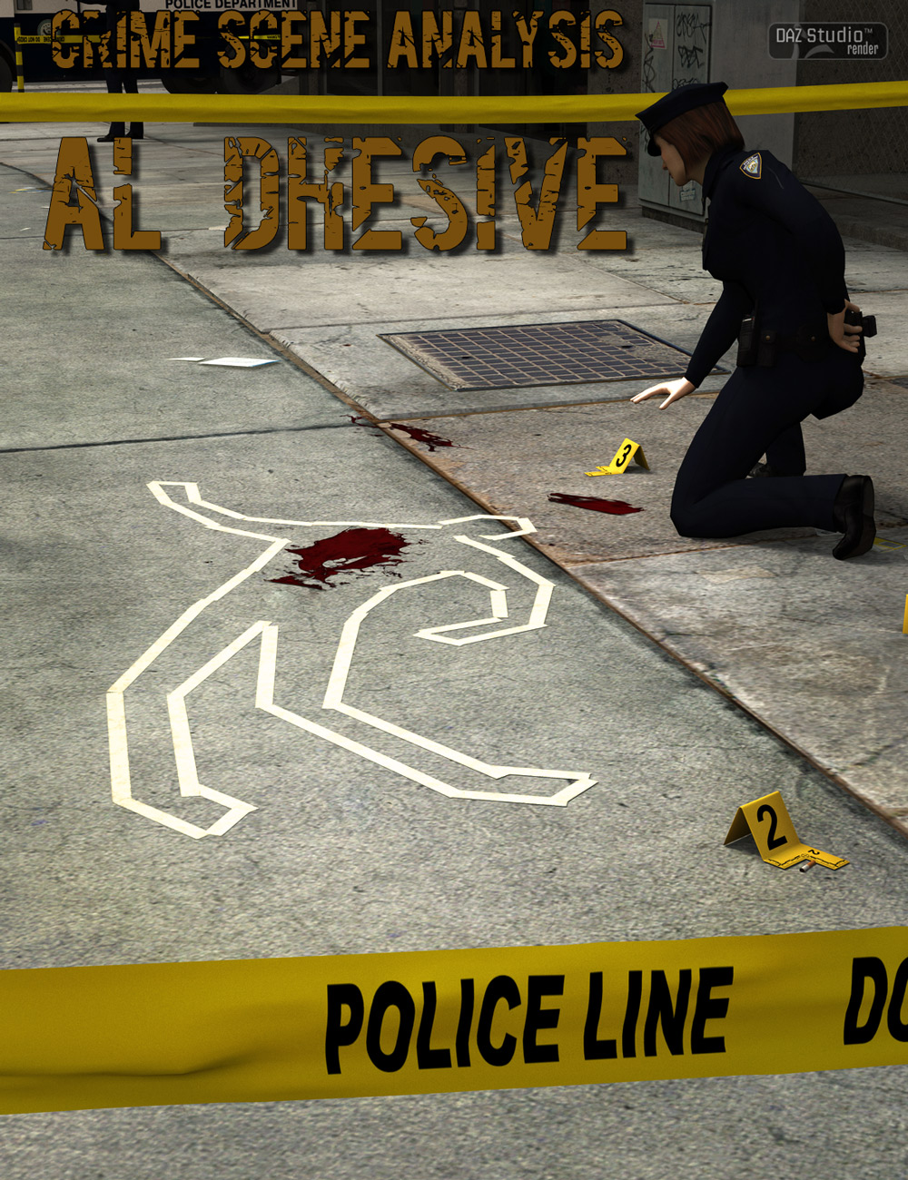 Crime Scene Analysis : Al Dhesive by: V3Digitimes, 3D Models by Daz 3D