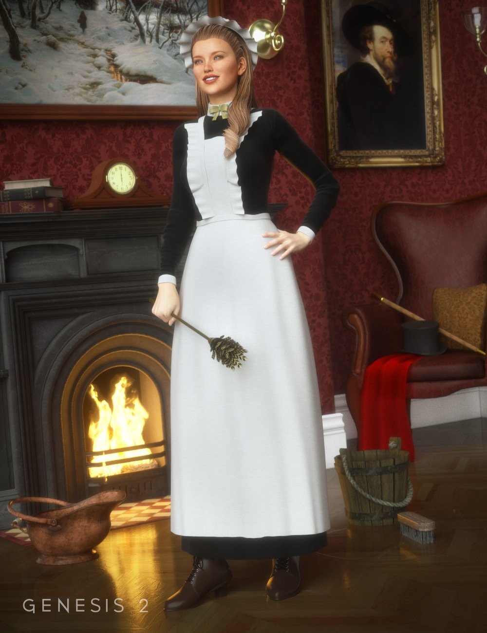 Victorian Maid for Genesis 2 Female(s) by: Ravenhair, 3D Models by Daz 3D