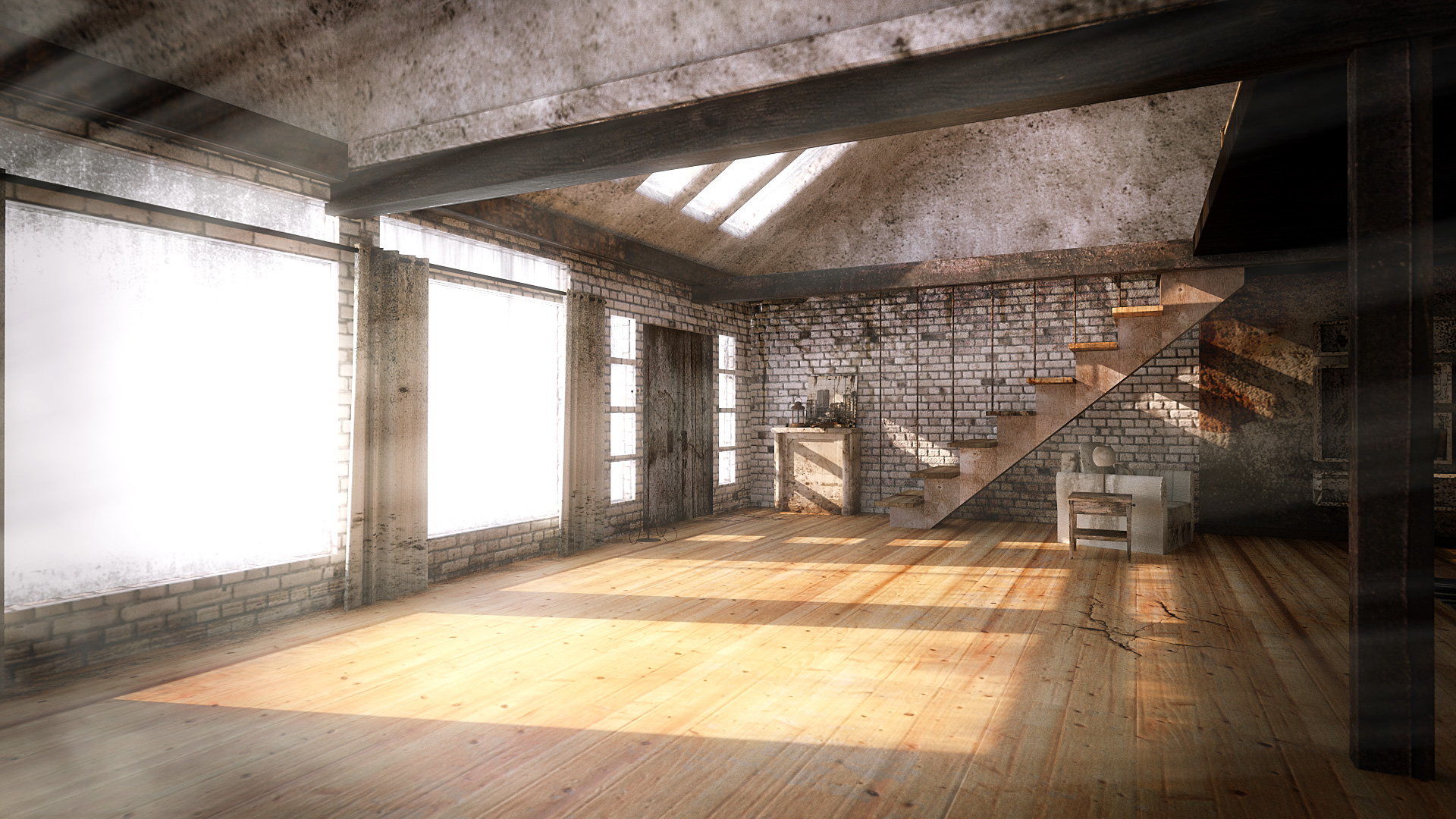 Neglected for A Bright Loft by: , 3D Models by Daz 3D