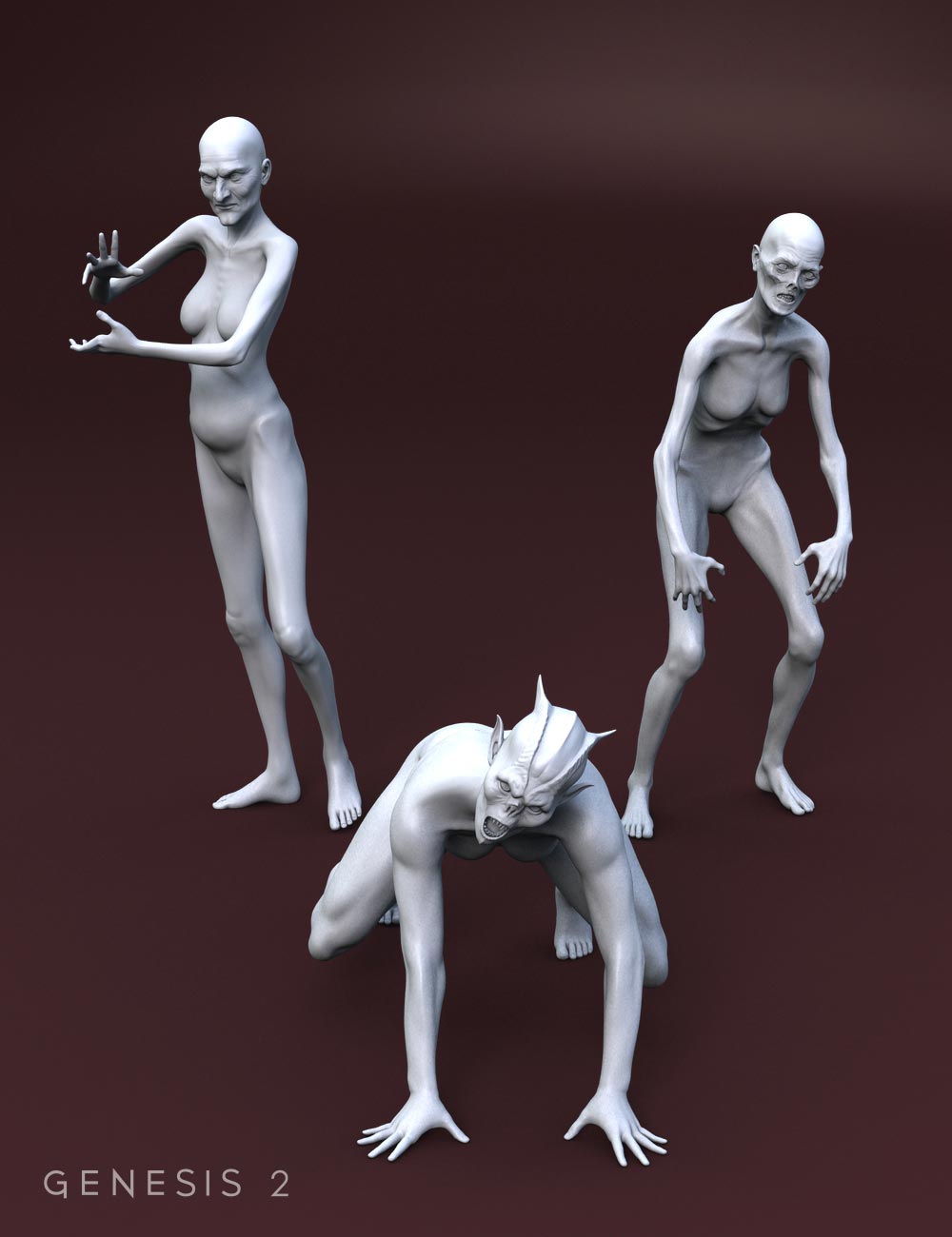 Genesis 2 Female Creature Creator Poses by: Muscleman, 3D Models by Daz 3D