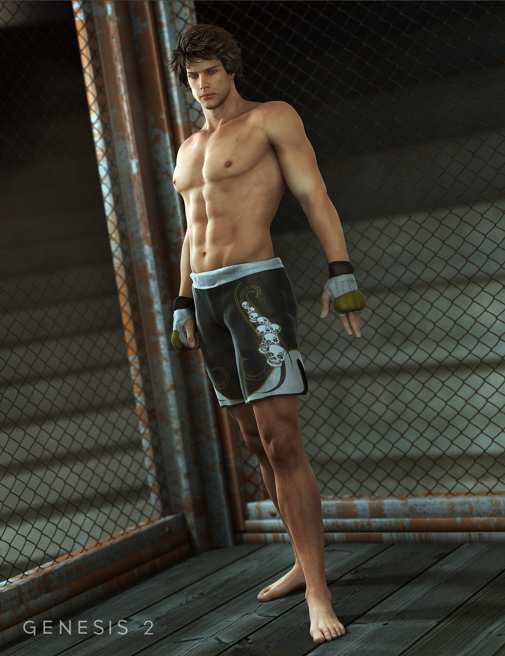 MMA Shorts and Gloves for Genesis 2 Male(s)