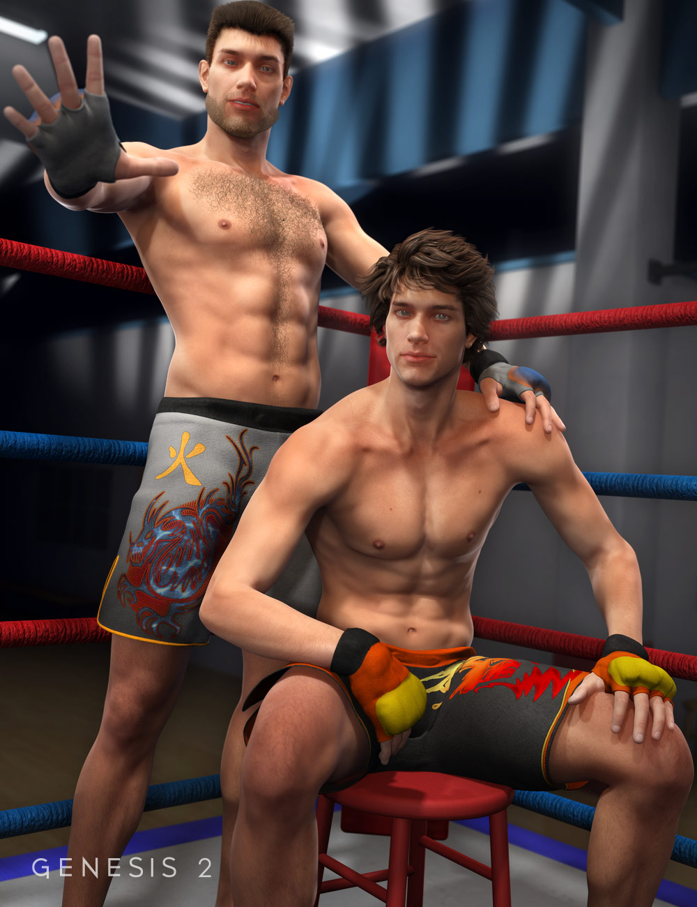MMA Shorts and Gloves Textures by: Sarsa, 3D Models by Daz 3D