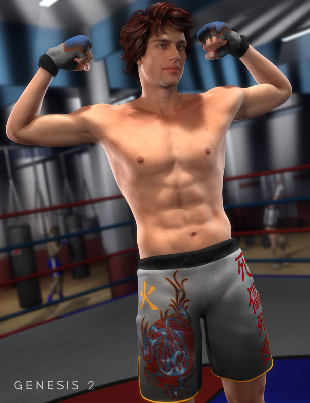 MMA Shorts and Gloves Textures by: Sarsa, 3D Models by Daz 3D