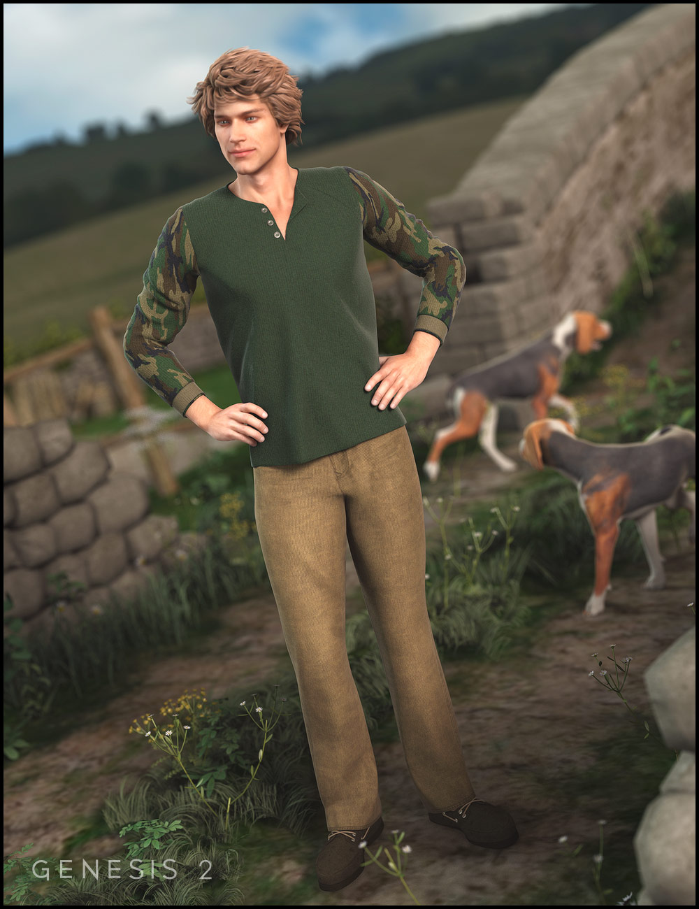 Newport Outfit for Genesis 2 Male(s) Textures by: Sarsa, 3D Models by Daz 3D