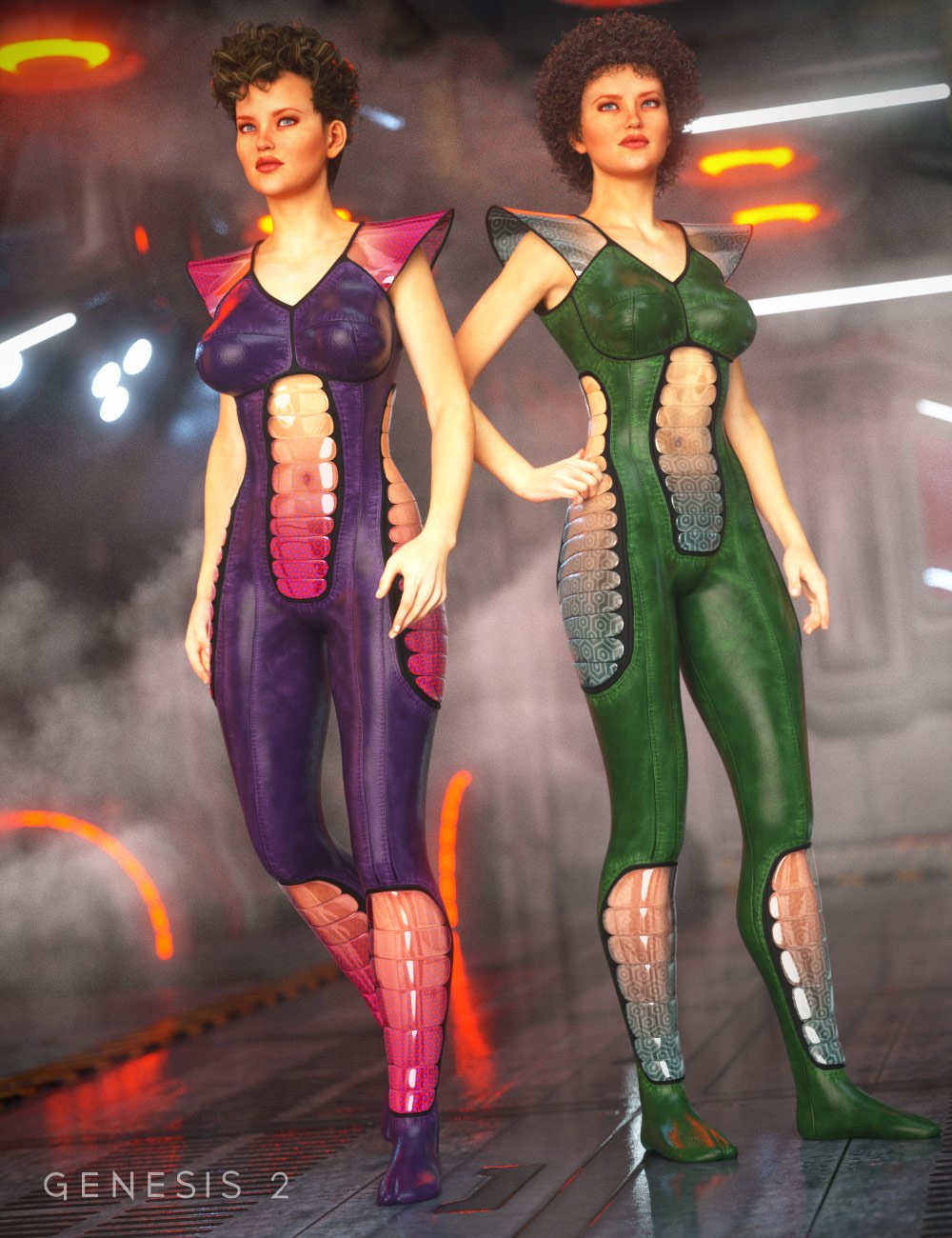 Retro SciFi Bodysuit Textures by: DarkStarBurning, 3D Models by Daz 3D
