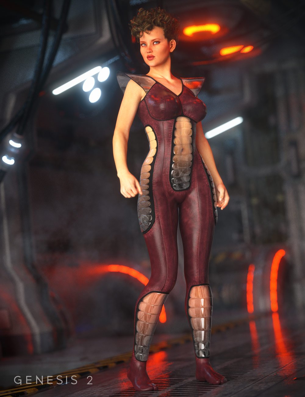 Retro SciFi Bodysuit Textures by: DarkStarBurning, 3D Models by Daz 3D