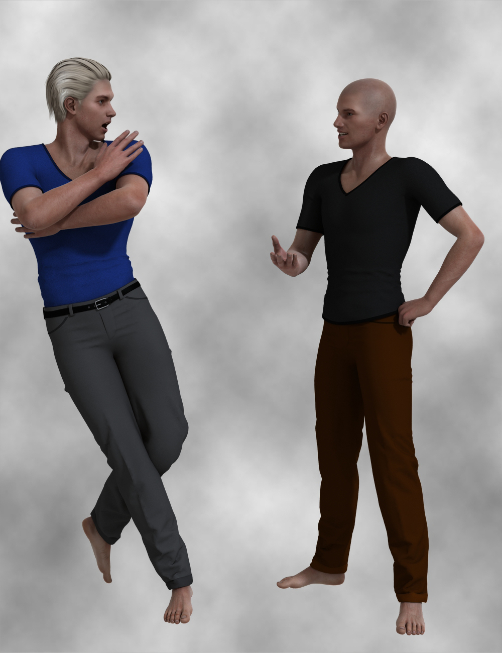 Casual T-Shirt and Pants for Genesis 2 Male(s) by: Trendy Renders, 3D Models by Daz 3D