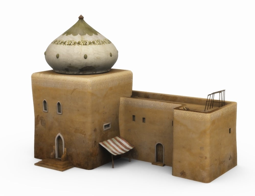 Desert Building with Onion Dome Desert Building with Onion Dome by: Cornucopia3D, 3D Models by Daz 3D