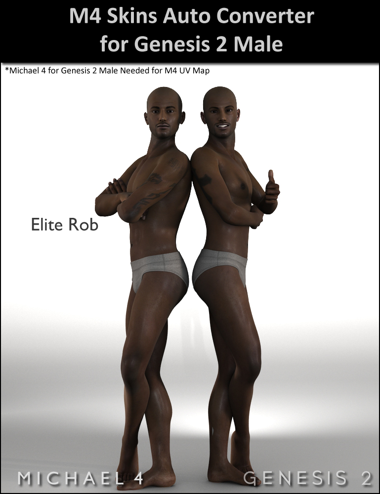 Michael 4 Skins Auto Converter For Genesis 2 Male(s) by: DraagonStorm, 3D Models by Daz 3D