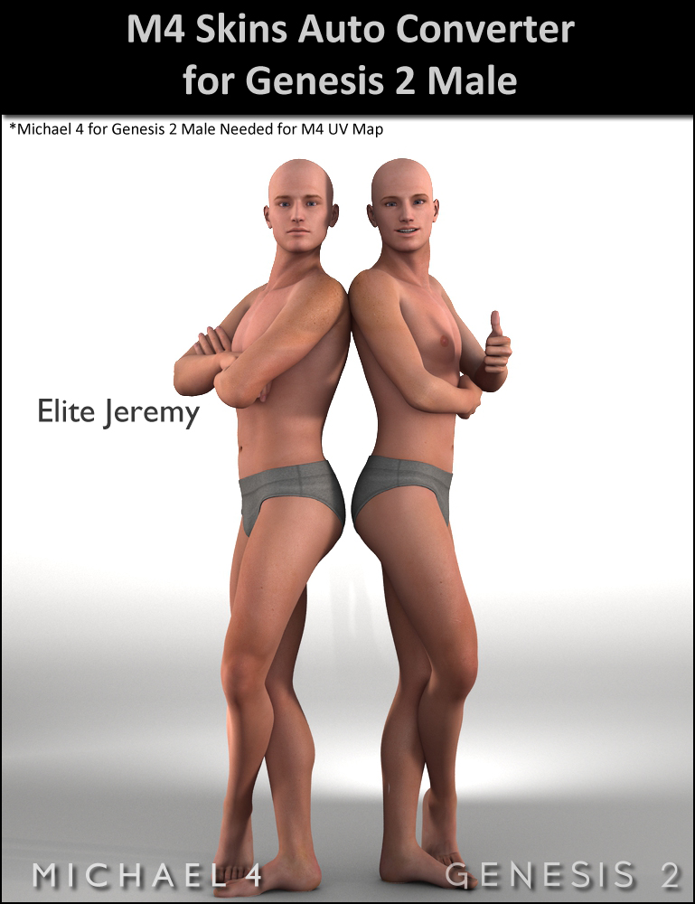 Michael 4 Skins Auto Converter For Genesis 2 Male(s) by: DraagonStorm, 3D Models by Daz 3D