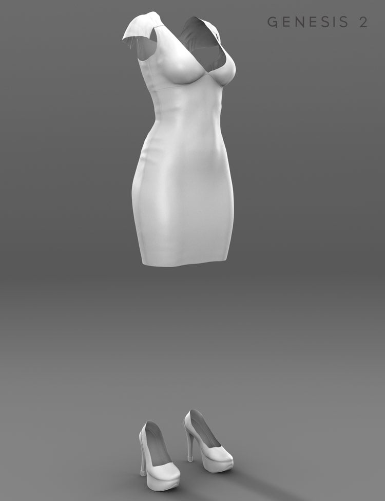 Winston Dress for Genesis 2 Female(s) by: Barbara BrundonSarsa, 3D Models by Daz 3D
