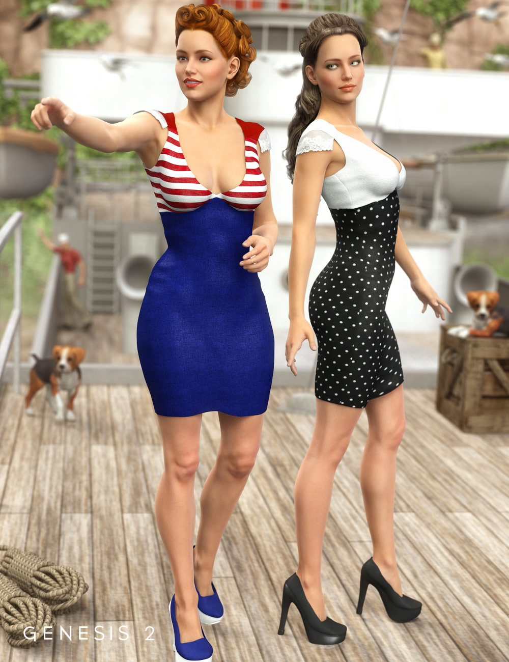 Winston Dress Textures by: Sarsa, 3D Models by Daz 3D