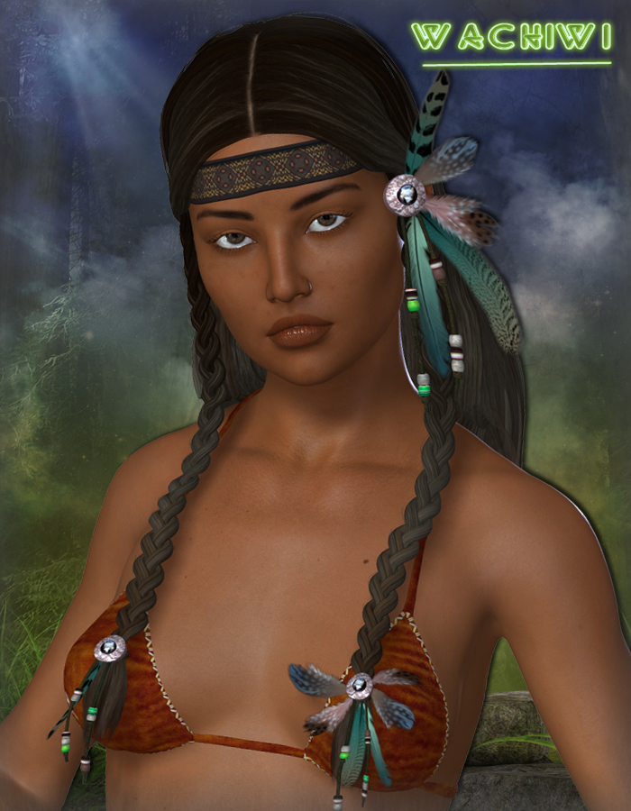 Wachiwi Hair for Genesis 2 Female(s) by: SWAM, 3D Models by Daz 3D