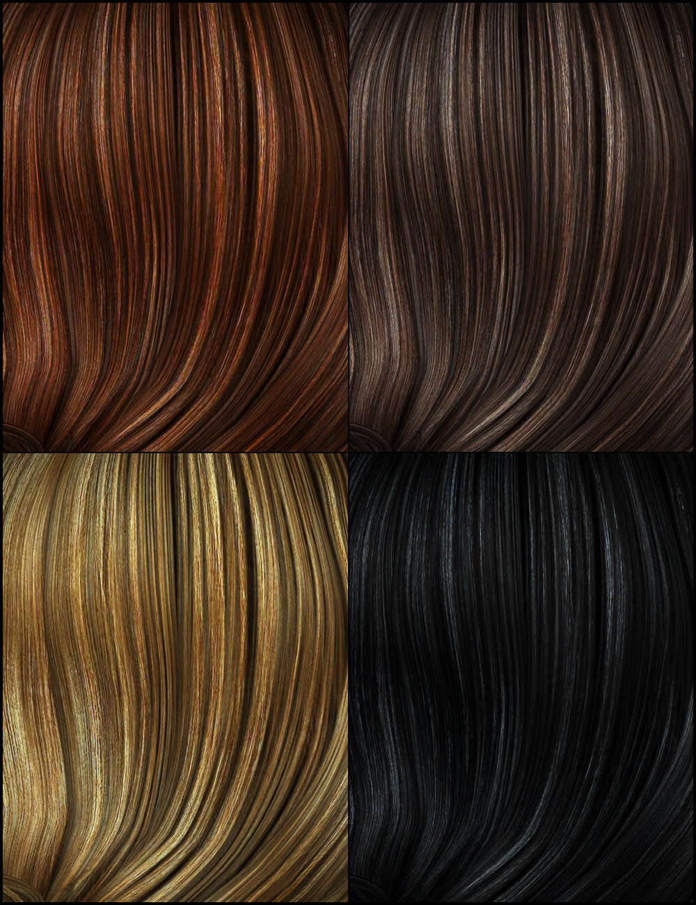 Colors for Hawthorn Hair by: goldtassel, 3D Models by Daz 3D