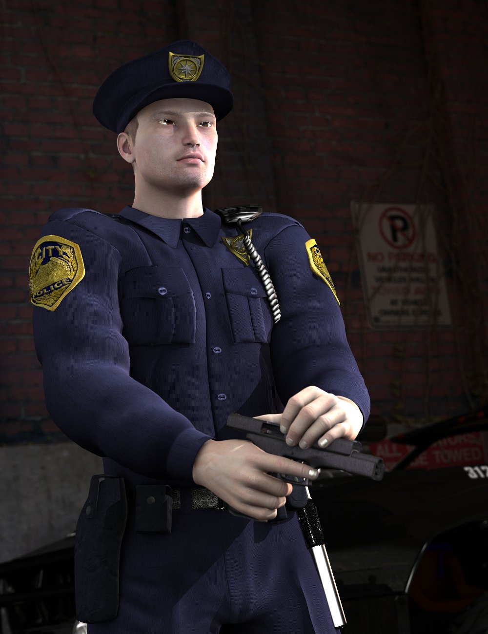 Police! For Security! for Genesis 2 Male(s) by: Sickleyield, 3D Models by Daz 3D