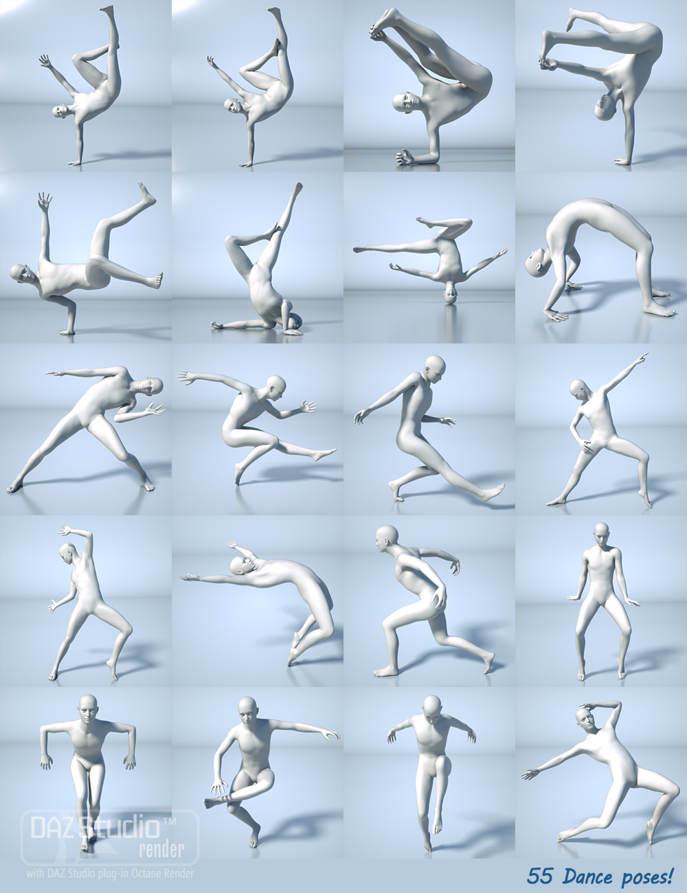 Dance Poses For Genesis And Genesis 2 | Daz 3D