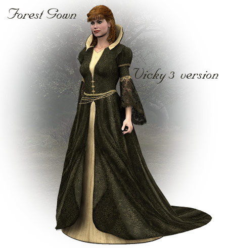 Forest Gown by: LaurieS, 3D Models by Daz 3D