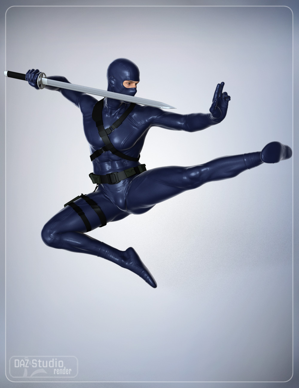 Modern Ninja Poses for Genesis 2 Male(s) and Michael 6 by: smayVelemudr, 3D Models by Daz 3D